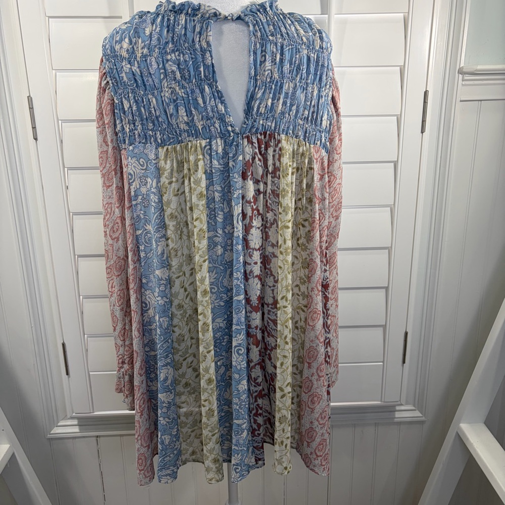 Free People Merrie Mixed-Print Tunic - Picture 5 of 8